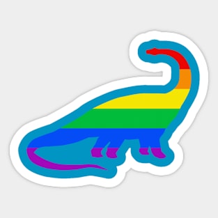 Brontosaurus LGBTQ Pride Dino Design Sticker